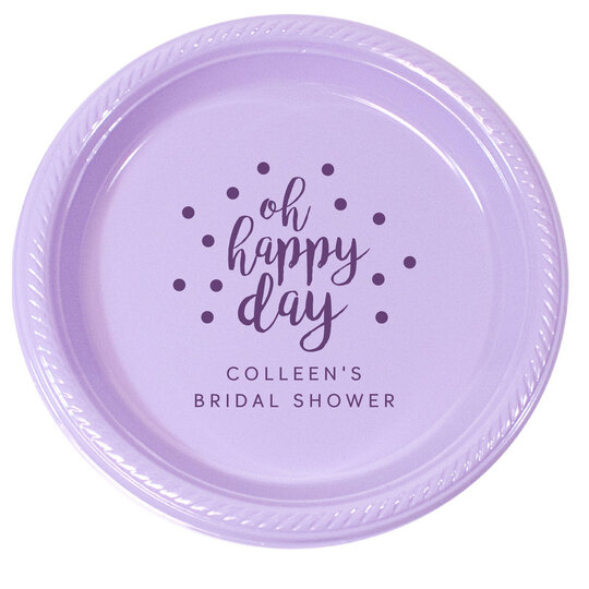 Confetti Dots Oh Happy Day Plastic Plates